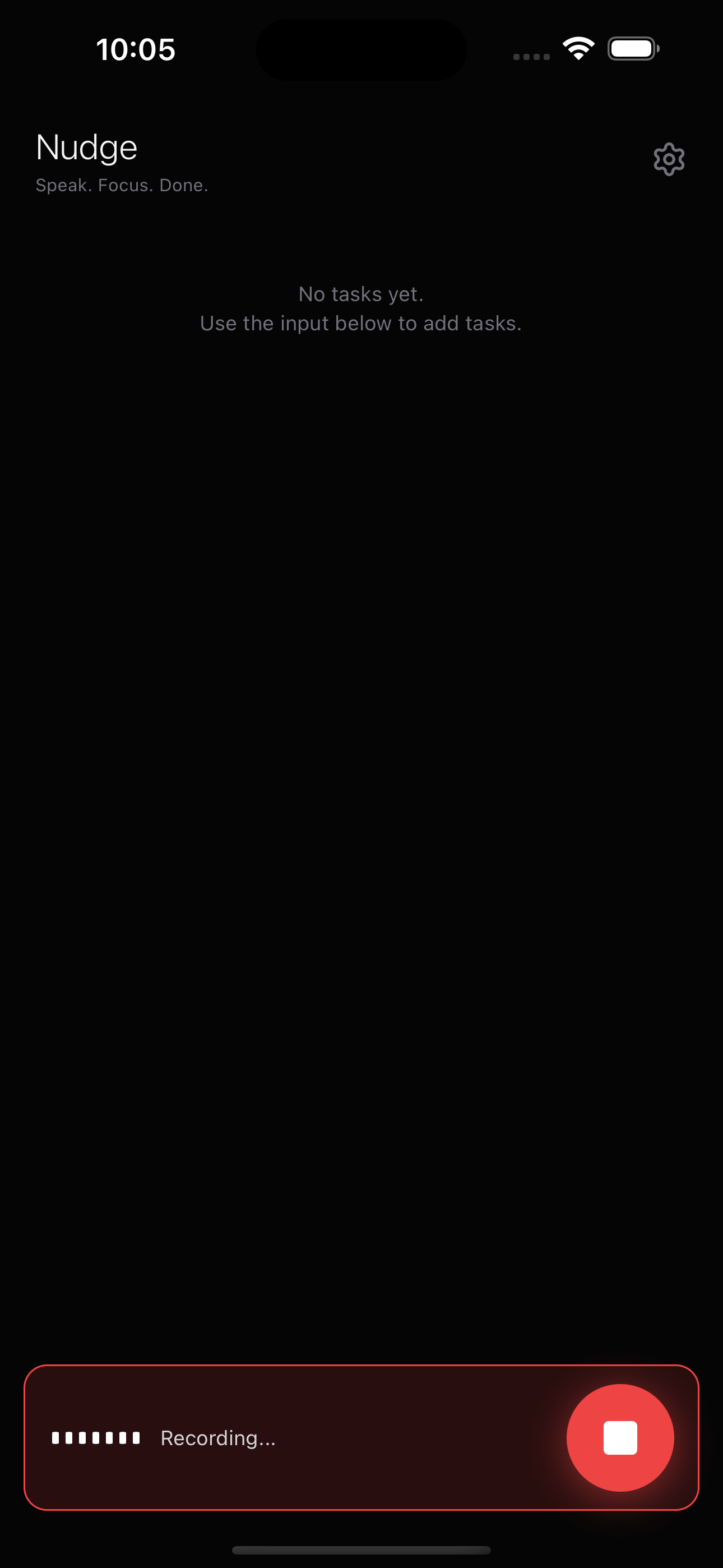 Voice recording interface